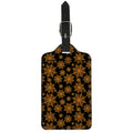 Black And Orange Spider Web Print Luggage Tag