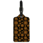 Black And Orange Spider Web Print Luggage Tag