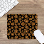 Black And Orange Spider Web Print Mouse Pad