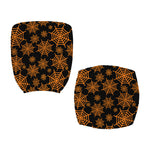 Black And Orange Spider Web Print Office Chair Cover