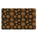 Black And Orange Spider Web Print Polyester Doormat
