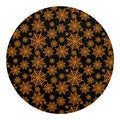 Black And Orange Spider Web Print Round Blanket