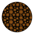 Black And Orange Spider Web Print Round Floor Mat