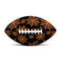 Black And Orange Spider Web Print Rugby Ball
