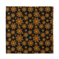 Black And Orange Spider Web Print Silk Bandana
