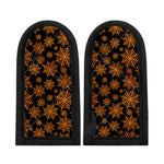 Black And Orange Spider Web Print Skillet Handle Cover