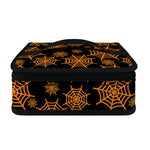 Black And Orange Spider Web Print Small Lunch Bag
