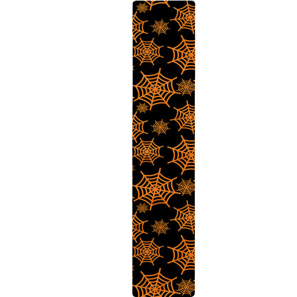 Black And Orange Spider Web Print Table Runner