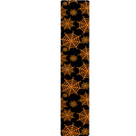 Black And Orange Spider Web Print Table Runner