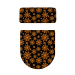 Black And Orange Spider Web Print Toilet Lid And Tank Cover Set
