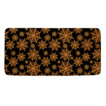 Black And Orange Spider Web Print Towel