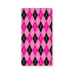 Black And Pink Argyle Pattern Print Baby Crib Sheet