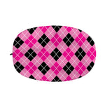 Black And Pink Argyle Pattern Print Car Side Mirror Covers