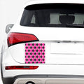 Black And Pink Argyle Pattern Print Car Sticker