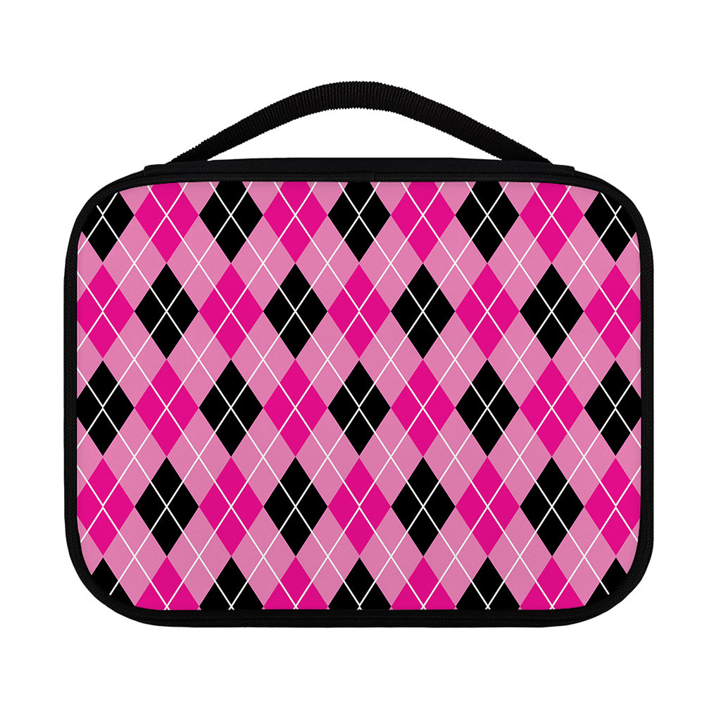 Black And Pink Argyle Pattern Print Classic Bible Case
