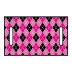 Black And Pink Argyle Pattern Print Golf Cart Seat Cover