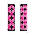 Black And Pink Argyle Pattern Print Handle Covers