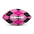 Black And Pink Argyle Pattern Print Rugby Ball