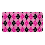 Black And Pink Argyle Pattern Print Towel
