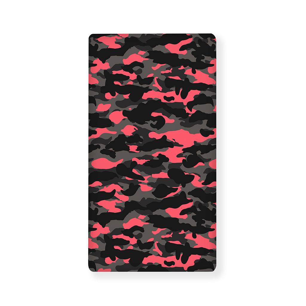 Black And Pink Camouflage Print Baby Crib Sheet