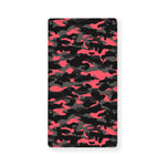 Black And Pink Camouflage Print Baby Crib Sheet