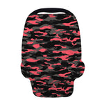 Black And Pink Camouflage Print Baby Seat Cover