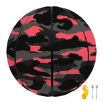 Black And Pink Camouflage Print Basketball