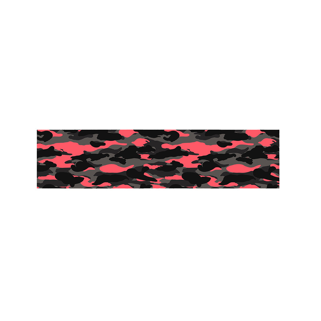 Black And Pink Camouflage Print Bed Runner