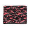 Black And Pink Camouflage Print Bifold Wallet
