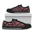 Black And Pink Camouflage Print Black Low Top Sneakers