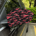 Black And Pink Camouflage Print Car Side Mirror Covers