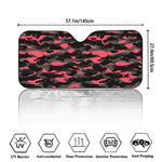 Black And Pink Camouflage Print Car Windshield Sun Shade