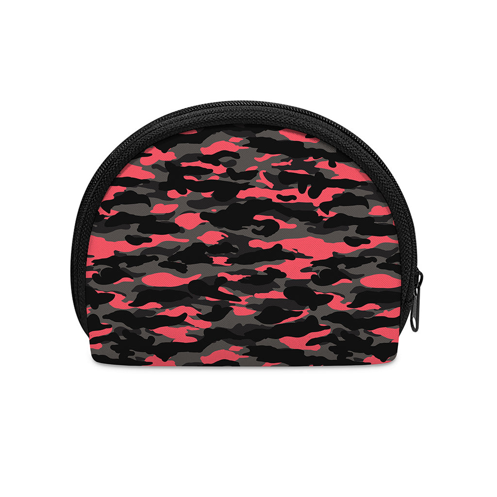 Black And Pink Camouflage Print Coin Purse