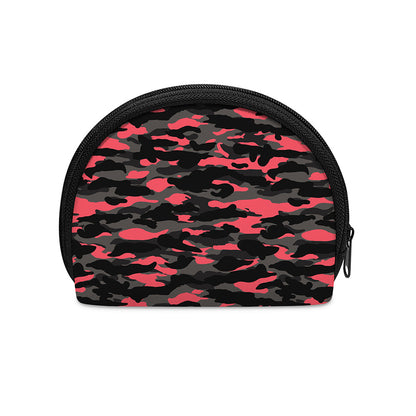Black And Pink Camouflage Print Coin Purse
