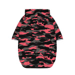 Black And Pink Camouflage Print Dog Zip Up Hoodie