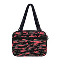 Black And Pink Camouflage Print Double Strap Bible Bag