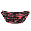 Black And Pink Camouflage Print Fanny Pack