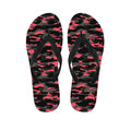 Black And Pink Camouflage Print Flip Flops