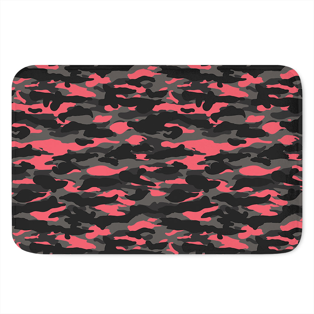 Black And Pink Camouflage Print Indoor Door Mat