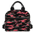 Black And Pink Camouflage Print Insulated Lunch Bag