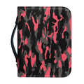 Black And Pink Camouflage Print Leather Bible Cover
