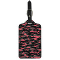 Black And Pink Camouflage Print Luggage Tag