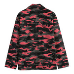 Black And Pink Camouflage Print Men's Blazer
