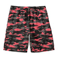 Black And Pink Camouflage Print Men's Swim Trunks