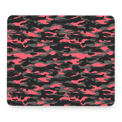 Black And Pink Camouflage Print Mouse Pad