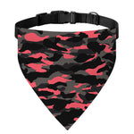 Black And Pink Camouflage Print Over The Collar Dog Bandana