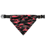 Black And Pink Camouflage Print Over The Collar Dog Bandana
