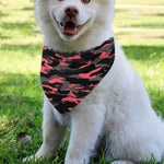 Black And Pink Camouflage Print Over The Collar Dog Bandana