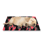 Black And Pink Camouflage Print Pet Cooling Mat Cover