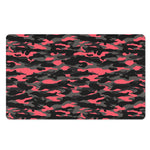 Black And Pink Camouflage Print Polyester Doormat